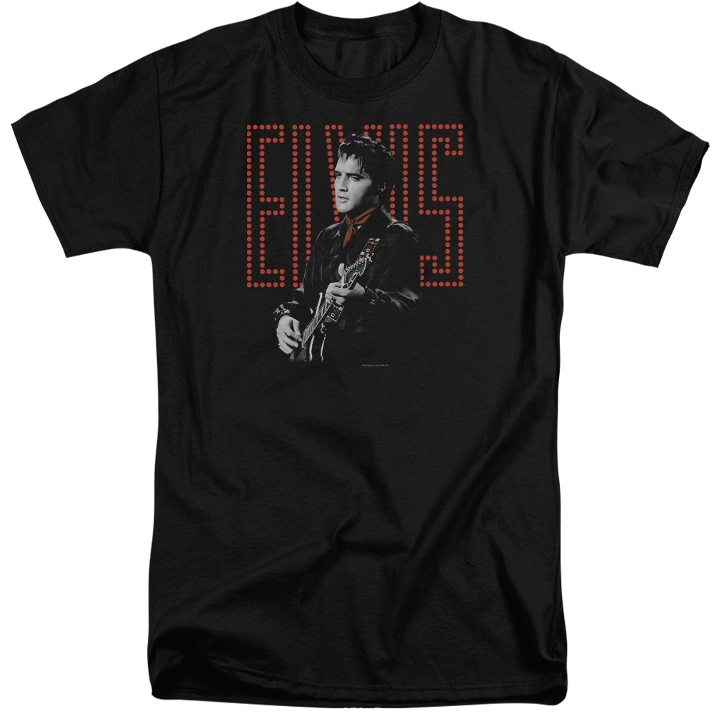 Elvis Presley Red Guitarman Mens Tall T Shirt Black Officially Licensed