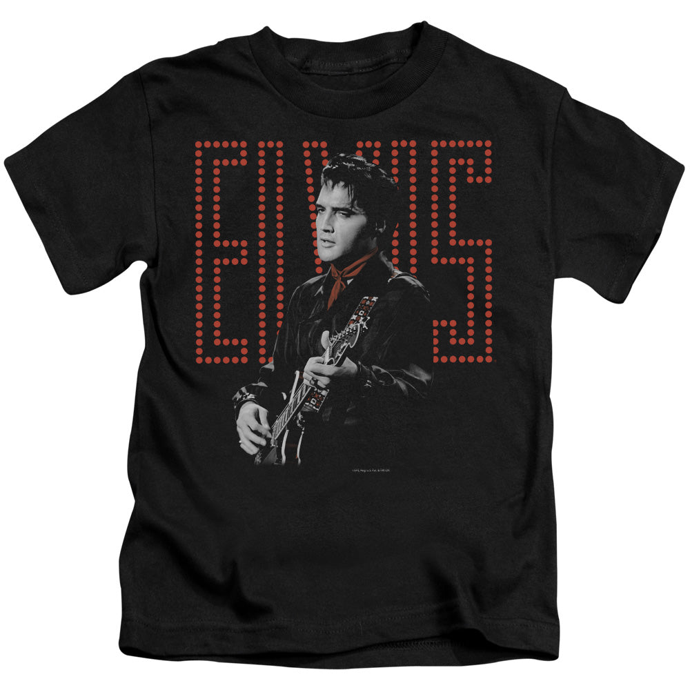 Elvis Presley Red Guitarman Juvenile Kids Youth T Shirt Black Officially Licensed