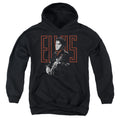 Elvis Presley Red Guitarman Kids Youth Hoodie Black Officially Licensed