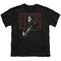 Elvis Presley Red Guitarman Kids Youth T Shirt Black Officially Licensed