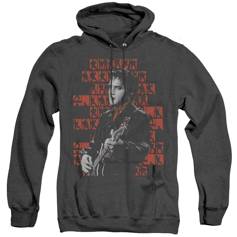 Elvis Presley 1968 Heather Mens Hoodie Black Officially Licensed