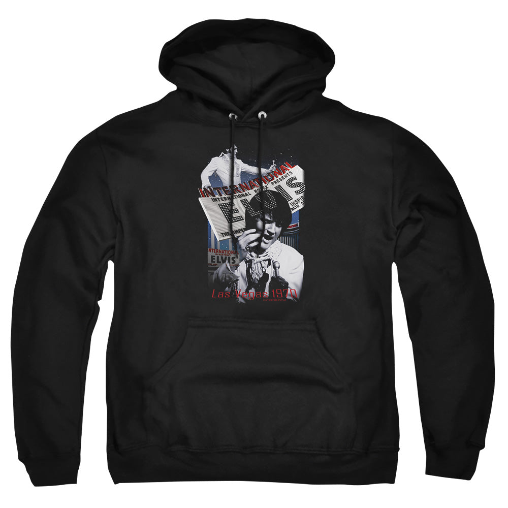 Elvis Presley International Hotel Mens Hoodie Black Officially Licensed
