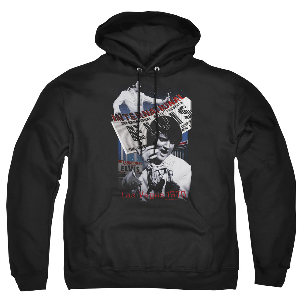 Elvis Presley International Hotel Mens Hoodie Black Officially Licensed
