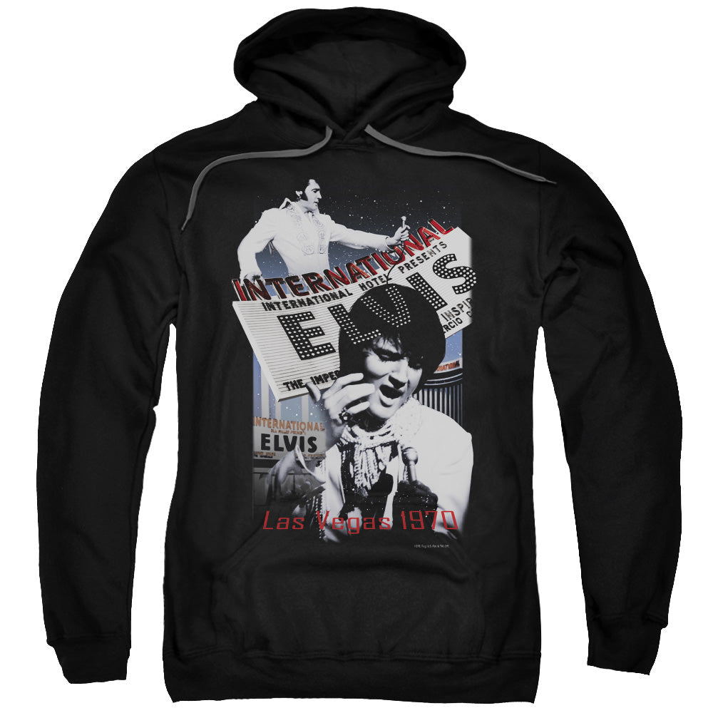 Elvis Presley International Hotel Mens Hoodie Black Officially Licensed
