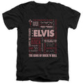 Elvis Presley Whole Lotta Type Mens Slim Fit V-Neck T Shirt Black Officially Licensed