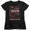 Elvis Presley Whole Lotta Type Womens T Shirt Black Officially Licensed
