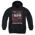 Elvis Presley Whole Lotta Type Kids Youth Hoodie Black Officially Licensed