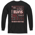 Elvis Presley Whole Lotta Type Long Sleeve Kids Youth T Shirt Black Officially Licensed