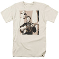 Elvis Presley Sepia Studio Mens T Shirt Cream Officially Licensed