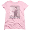 Elvis Presley Cell Block Rock Womens T Shirt Pink Officially Licensed
