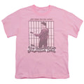 Elvis Presley Cell Block Rock Kids Youth T Shirt Pink Officially Licensed