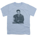 Elvis Presley Repeat Kids Youth T Shirt Light Blue Officially Licensed