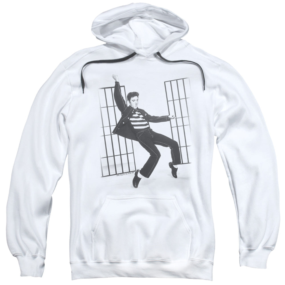 Elvis Presley Jailhouse Rock Mens Hoodie White Officially Licensed