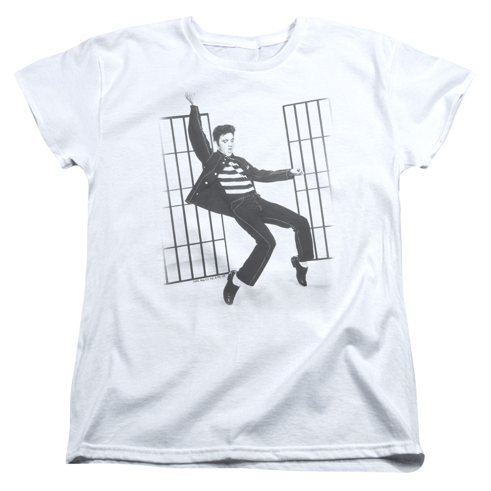 Elvis Presley Jailhouse Rock Womens T Shirt White Officially Licensed