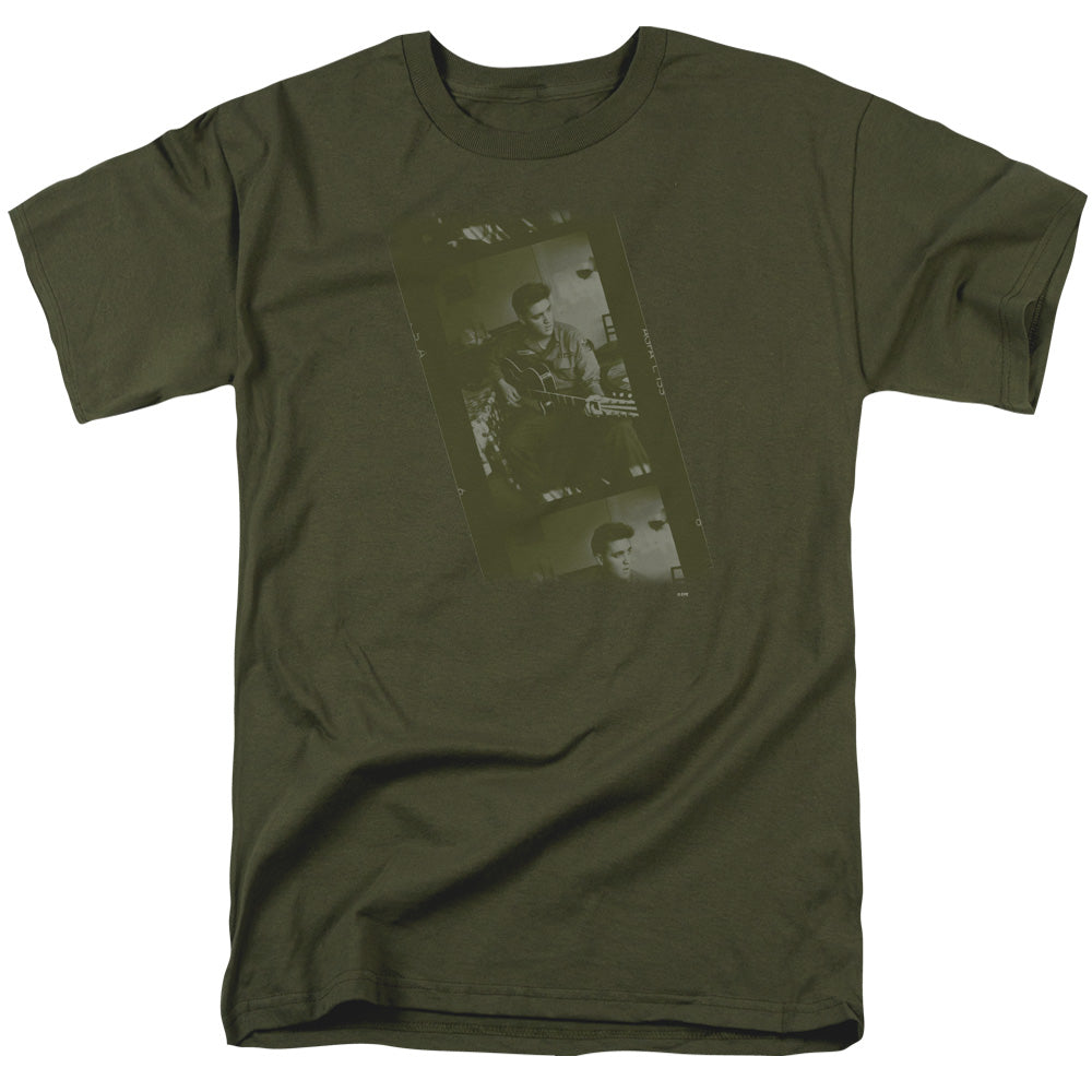 Elvis Presley Army Mens T Shirt Military Green Officially Licensed