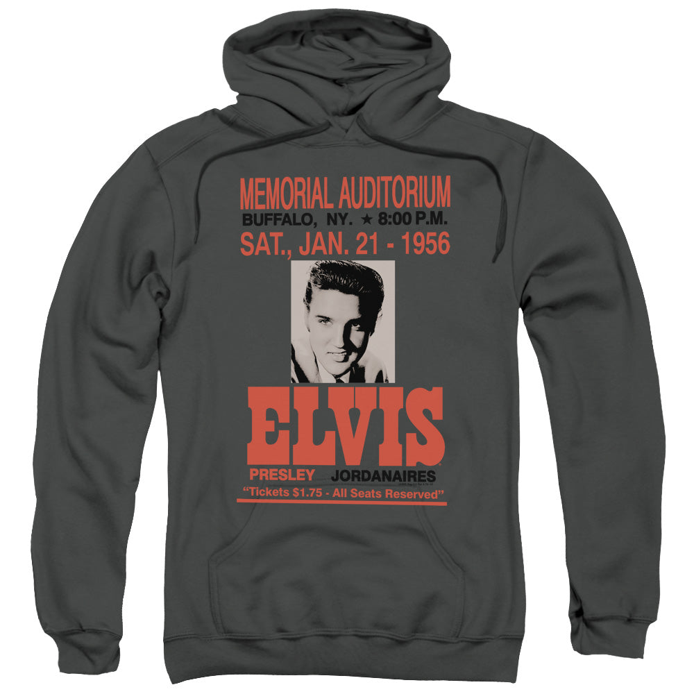Elvis Presley Buffalo 1956 Mens Hoodie Charcoal Officially Licensed