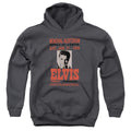 Elvis Presley Buffalo 1956 Kids Youth Hoodie Charcoal Officially Licensed