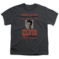 Elvis Presley Buffalo 1956 Kids Youth T Shirt Charcoal Officially Licensed