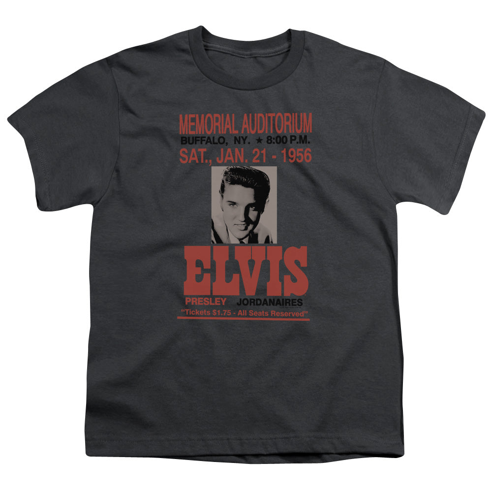 Elvis Presley Buffalo 1956 Kids Youth T Shirt Charcoal Officially Licensed
