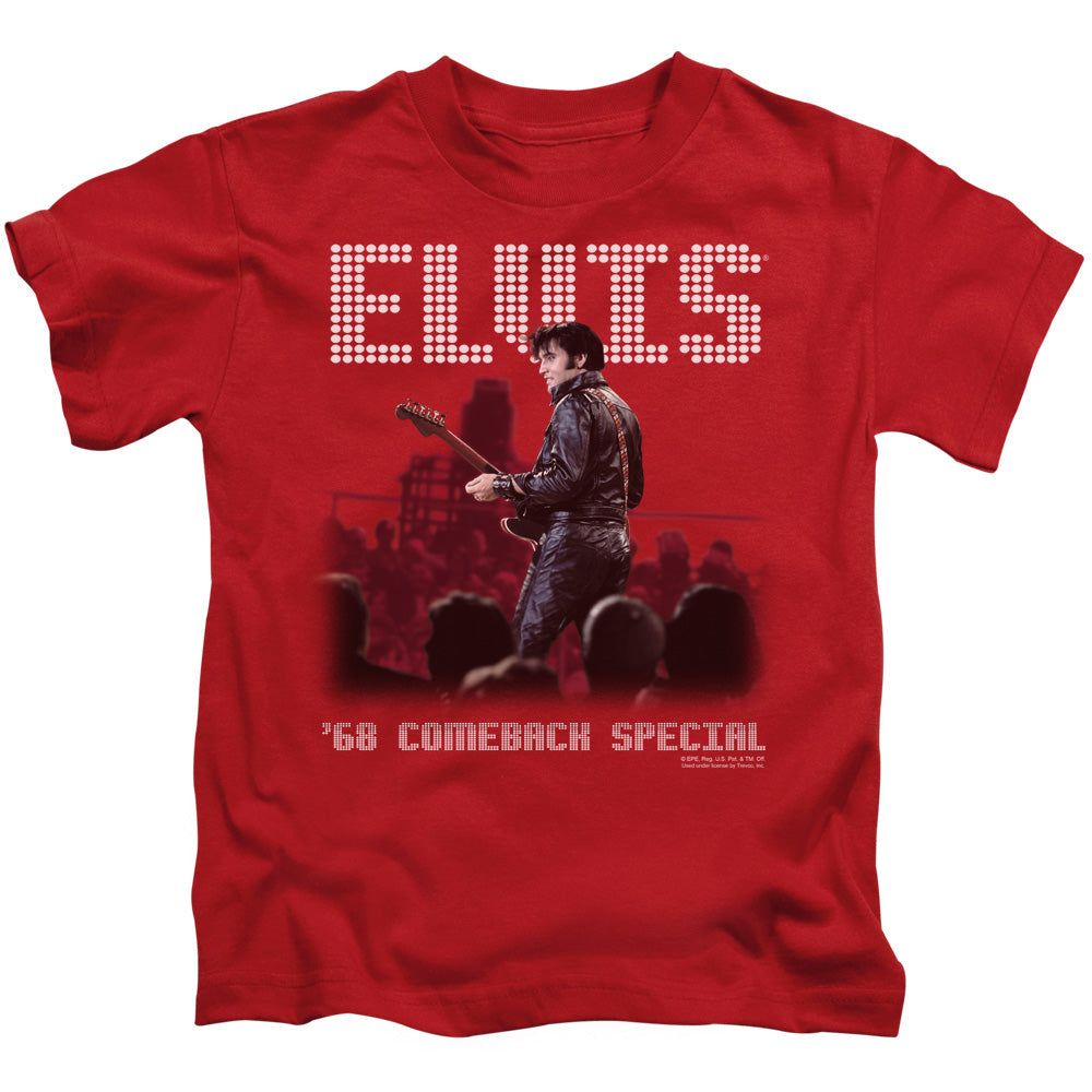 Elvis Presley Return of the King Juvenile Kids Youth T Shirt Red Officially Licensed