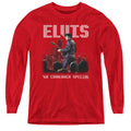 Elvis Presley Return of the King Long Sleeve Kids Youth T Shirt Red Officially Licensed