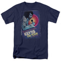 Elvis Presley on Tour Poster Mens T Shirt Navy Blue Officially Licensed