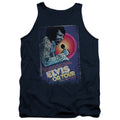 Elvis Presley on Tour Poster Mens Tank Top Shirt Navy Blue Officially Licensed