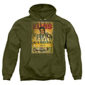 Elvis Presley Gi Blues Poster Mens Hoodie Military Green Officially Licensed