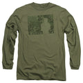Elvis Presley That 70S Elvis Mens Long Sleeve Shirt Military Green Officially Licensed Officially Licensed