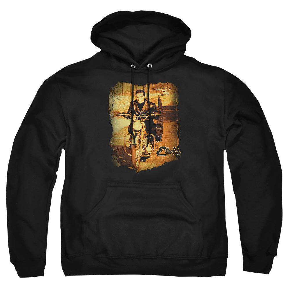 Elvis Presley Hit The Road Mens Hoodie Black Officially Licensed