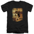 Elvis Presley Hit the Road Mens Slim Fit V-Neck T Shirt Black Officially Licensed