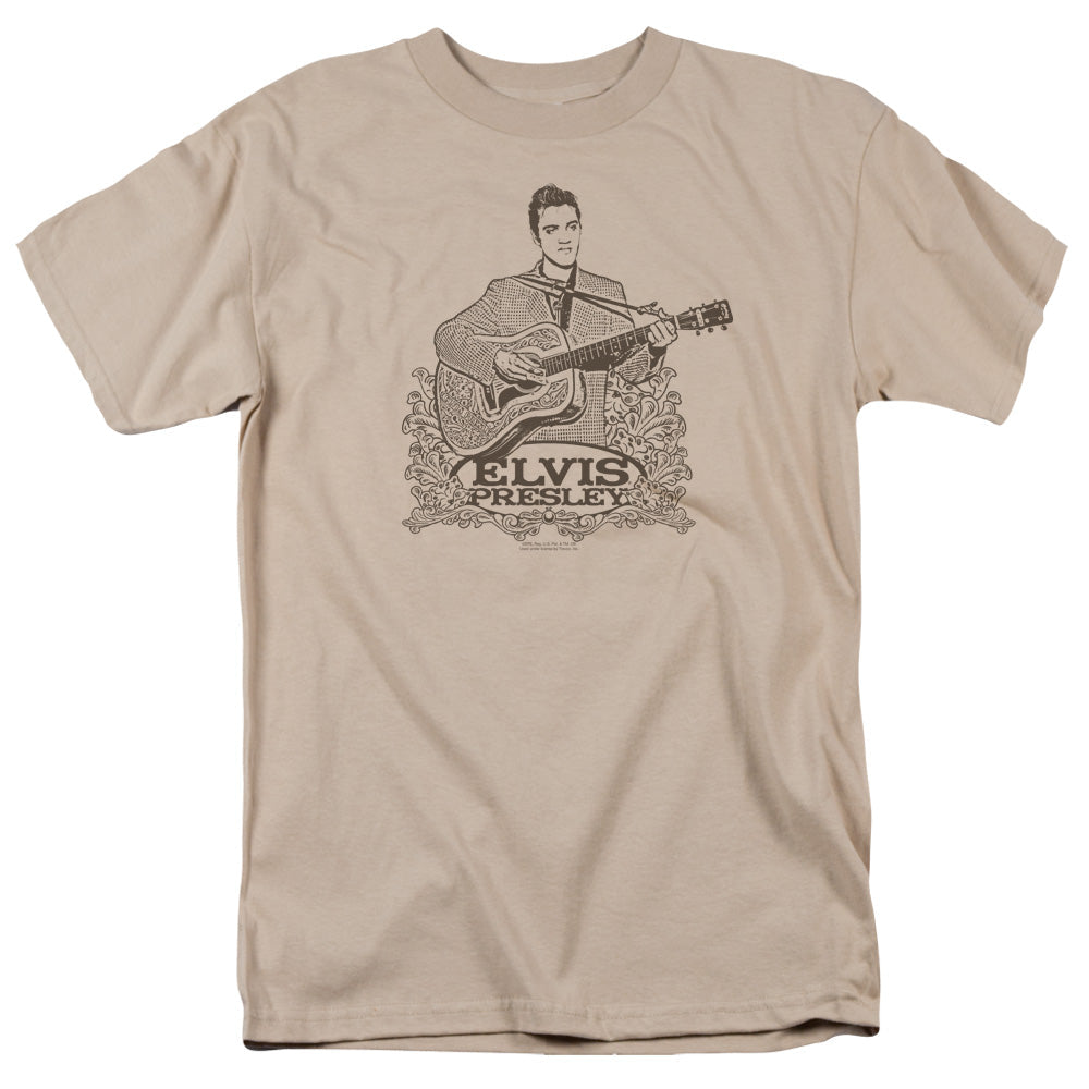 Elvis Presley Laurels Mens T Shirt Sand Officially Licensed