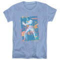 Elvis Presley Splatter Hawaii Womens T Shirt Carolina Blue Officially Licensed