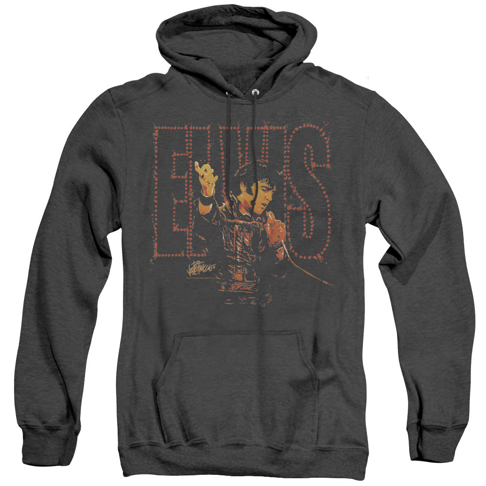 Elvis Presley Take My Hand Heather Mens Hoodie Black Officially Licensed