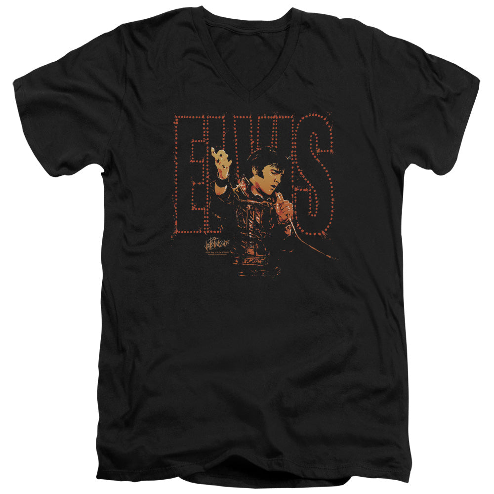 Elvis Presley Take My Hand Mens Slim Fit V-Neck T Shirt Black Officially Licensed