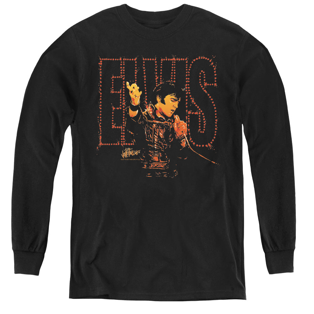 Elvis Presley Take My Hand Long Sleeve Kids Youth T Shirt Black Officially Licensed