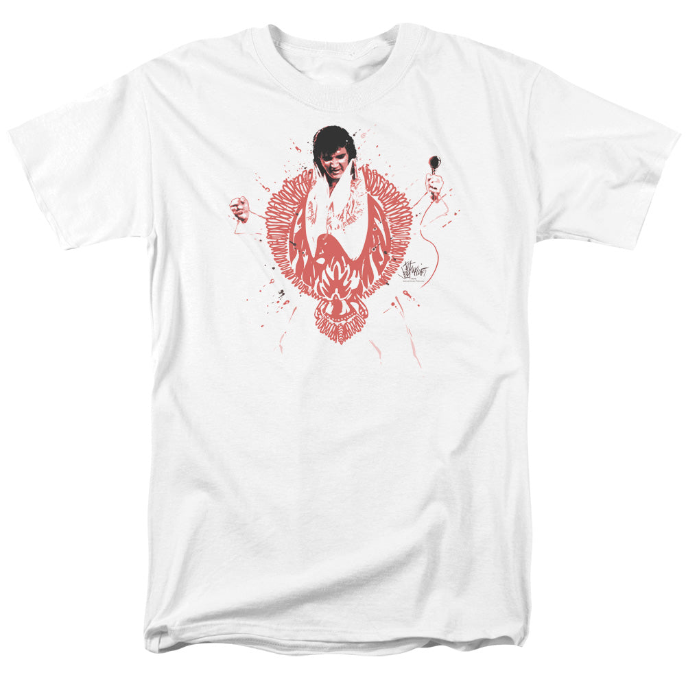 Elvis Presley Red Phoenix Mens T Shirt White Officially Licensed