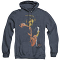 Elvis Presley Early Elvis Heather Mens Hoodie Navy Blue Officially Licensed