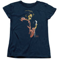 Elvis Presley Early Elvis Womens T Shirt Navy Blue Officially Licensed