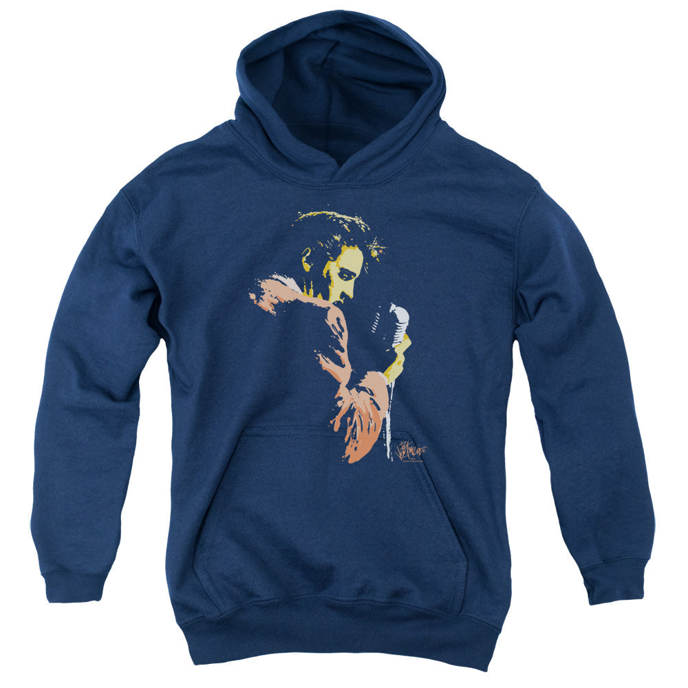 Elvis Presley Early Elvis Kids Youth Hoodie Navy Blue Officially Licensed