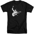 Elvis Presley Black And White Guitarman Mens Tall T Shirt Black Officially Licensed