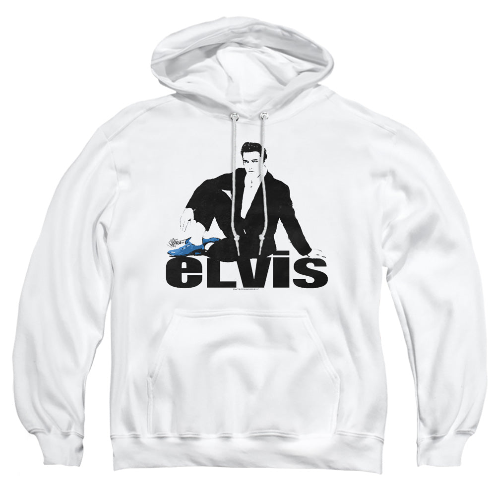 Elvis Presley Blue Suede Mens Hoodie White Officially Licensed