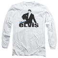 Elvis Presley Blue Suede Mens Long Sleeve Shirt White Officially Licensed Officially Licensed