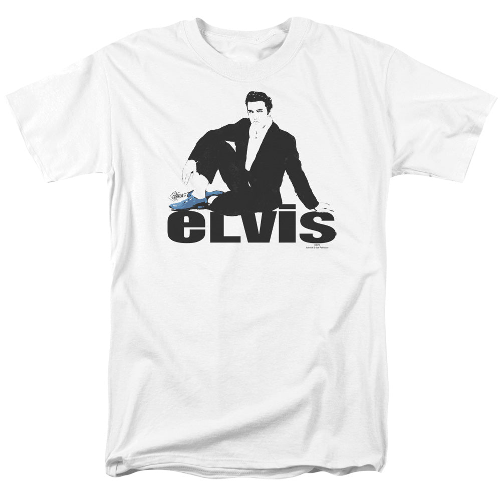 Elvis Presley Blue Suede Mens T Shirt White Officially Licensed