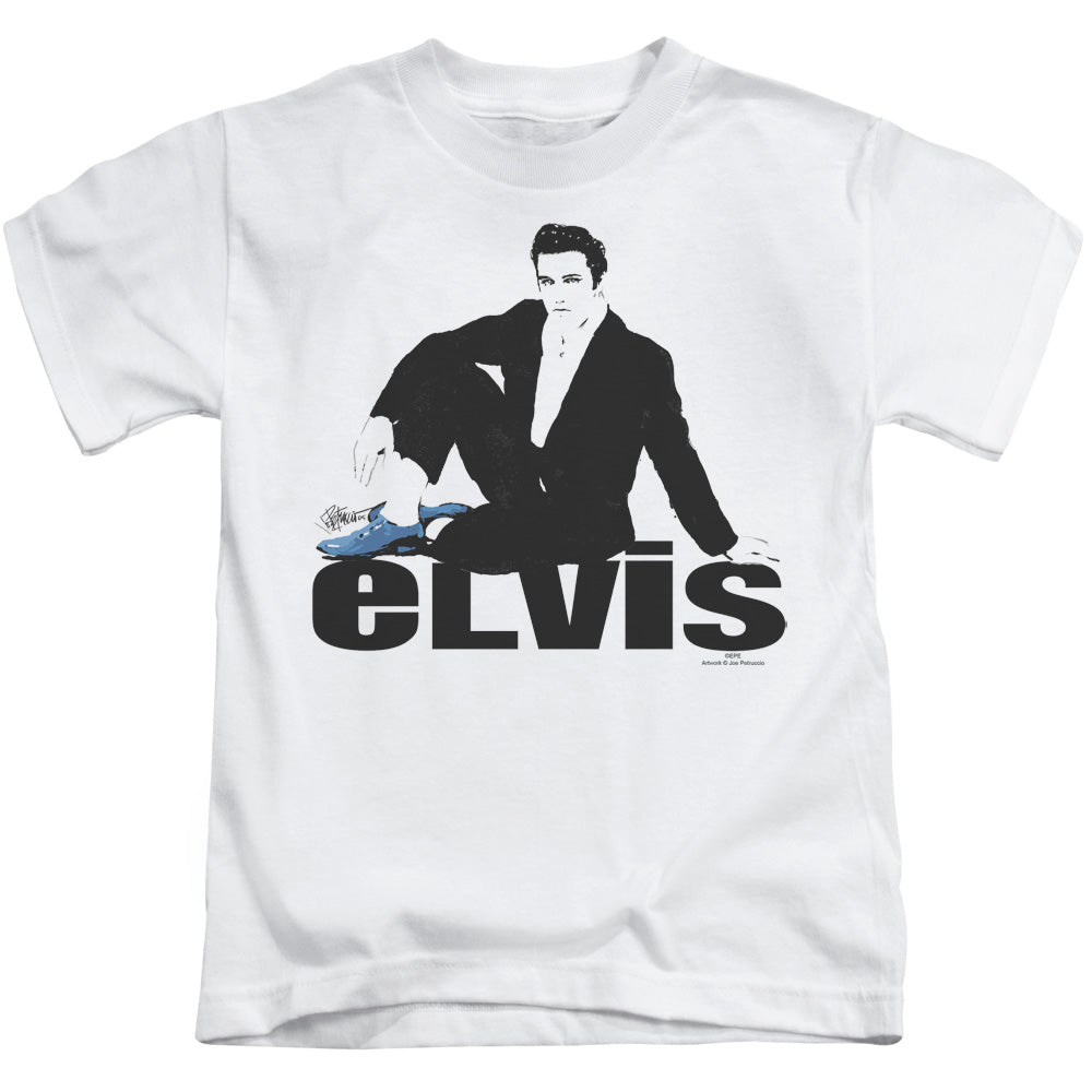 Elvis Presley Blue Suede Juvenile Kids Youth T Shirt White Officially Licensed
