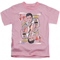 Elvis Presley King of Hearts Juvenile Kids Youth T Shirt Pink Officially Licensed