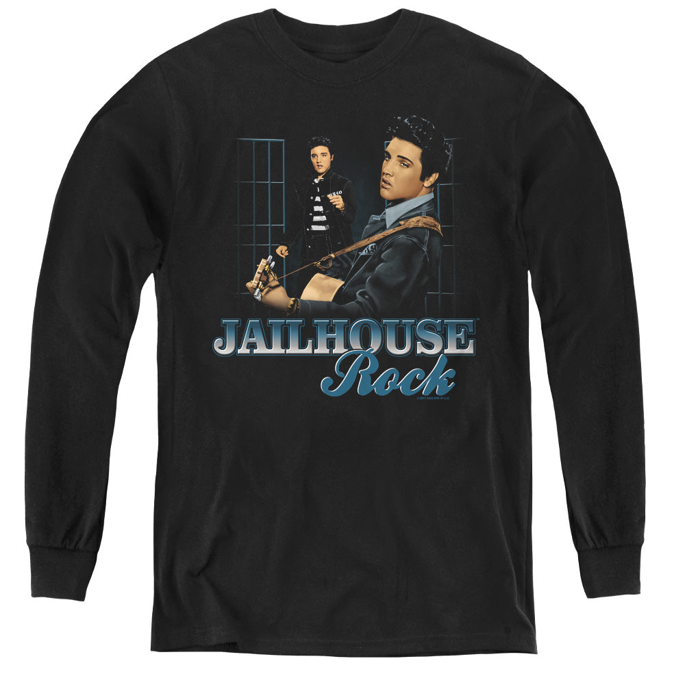 Elvis Presley Jailhouse Rock Long Sleeve Kids Youth T Shirt Black Officially Licensed