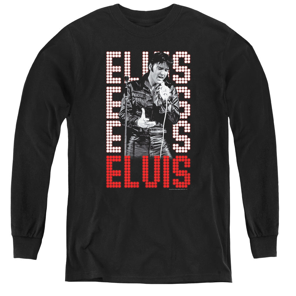 Elvis Presley 1968 Long Sleeve Kids Youth T Shirt Black Officially Licensed