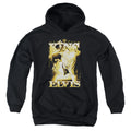 Elvis Presley the King Kids Youth Hoodie Black Officially Licensed