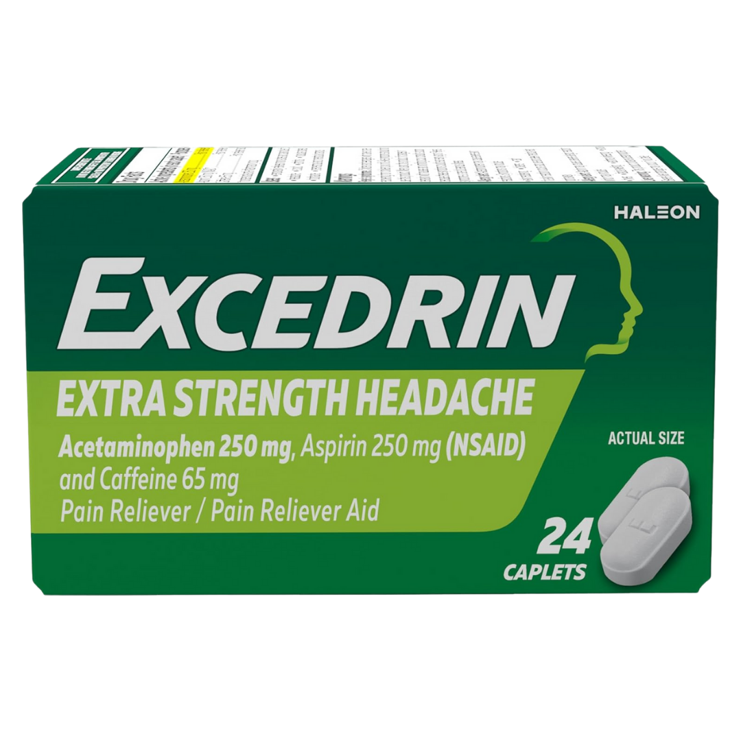 Excedrin Extra Strength Acetaminophen/Aspirin/Caffeine Tablets (24 count)